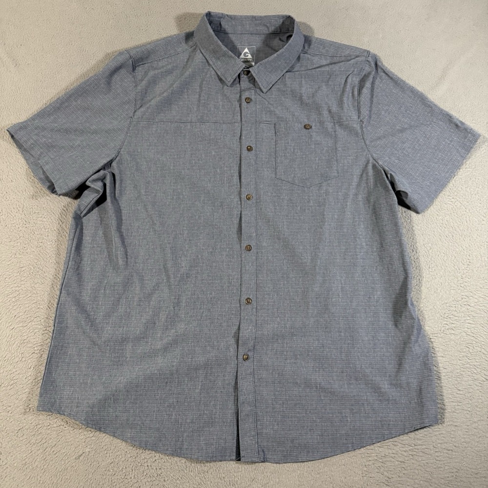 Gerry Button Down Shirt Mens XXL Gray Plaid Short Sleeve Performance Outdoor
